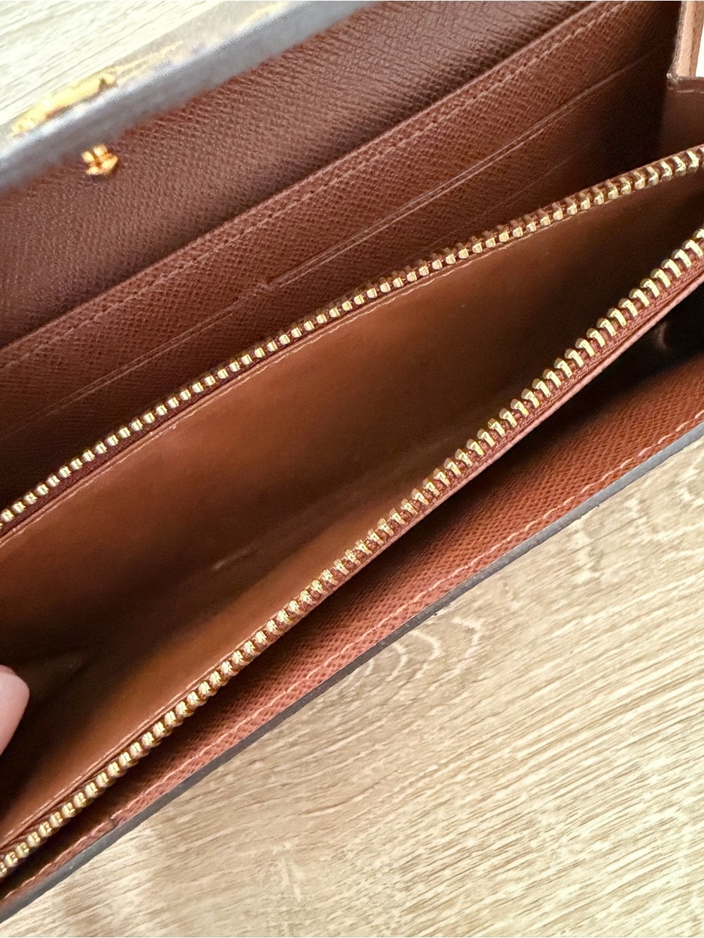 Louis Vuitton Monogram Canvas Long Wallet - Brown and Gold - Picture 8 of 12